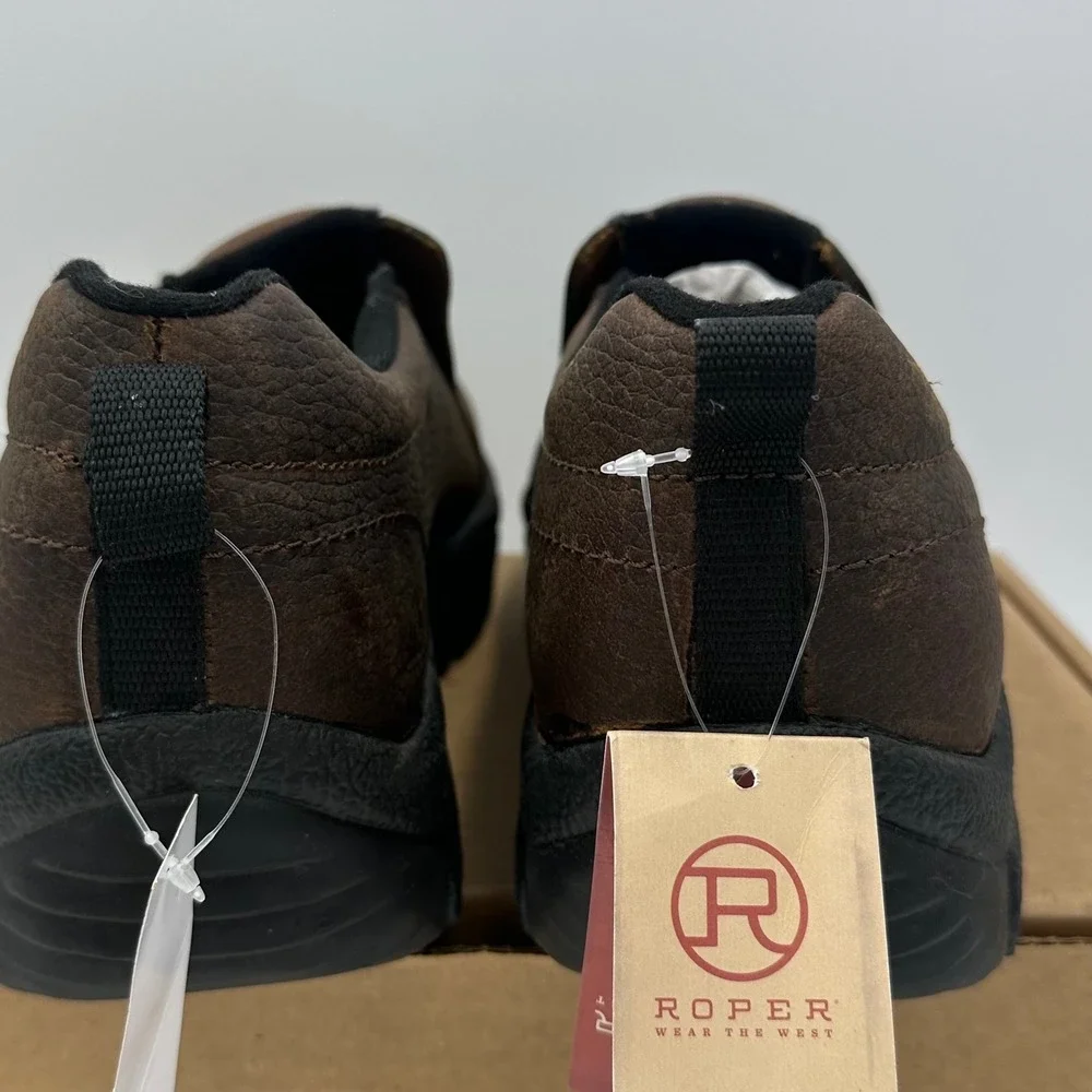 Roper Performance Shoes Mens 11 Brown 09-020-0601-0237 Leather Slip On NEW